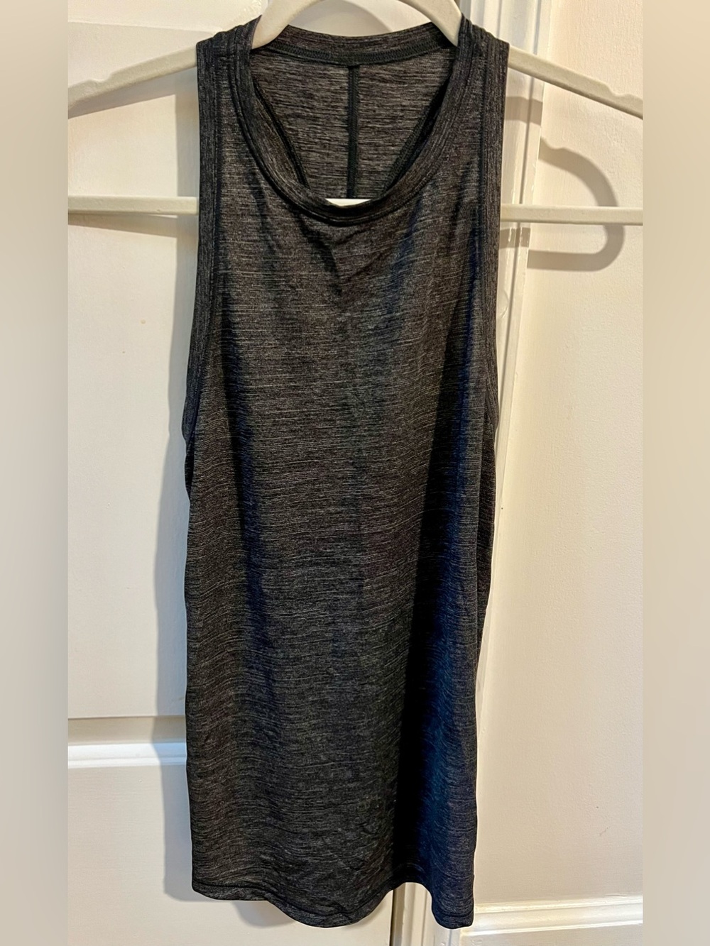 Lululemon Charcoal Grey split-back Tank